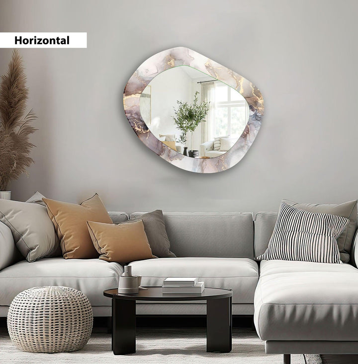 Decorative wall mirror with intricate detailing, perfect for enhancing any interior space
