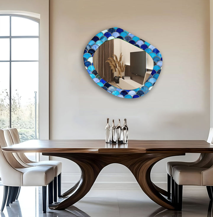 Mirrored wall art showcasing intricate craftsmanship for a unique and stylish addition
