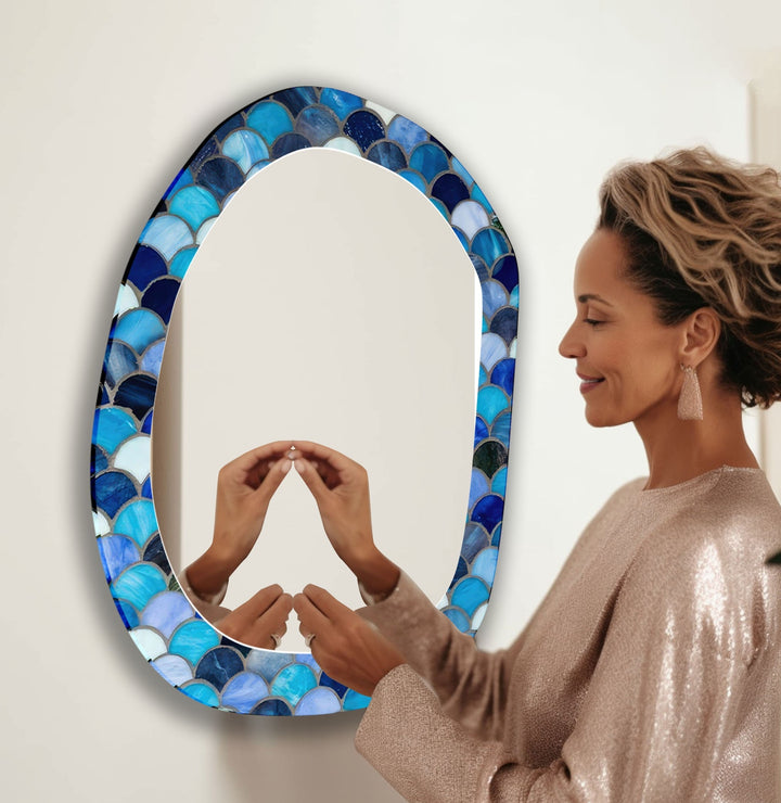 Wall mirrors designed with bold geometric shapes to make a striking statement
