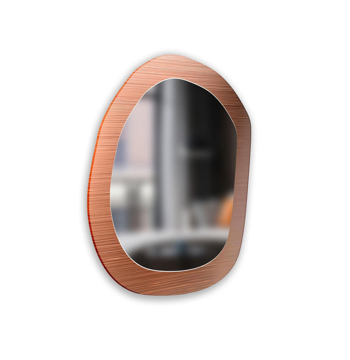 Decorative wall mirror blending artistic patterns with modern functionality for a unique look
