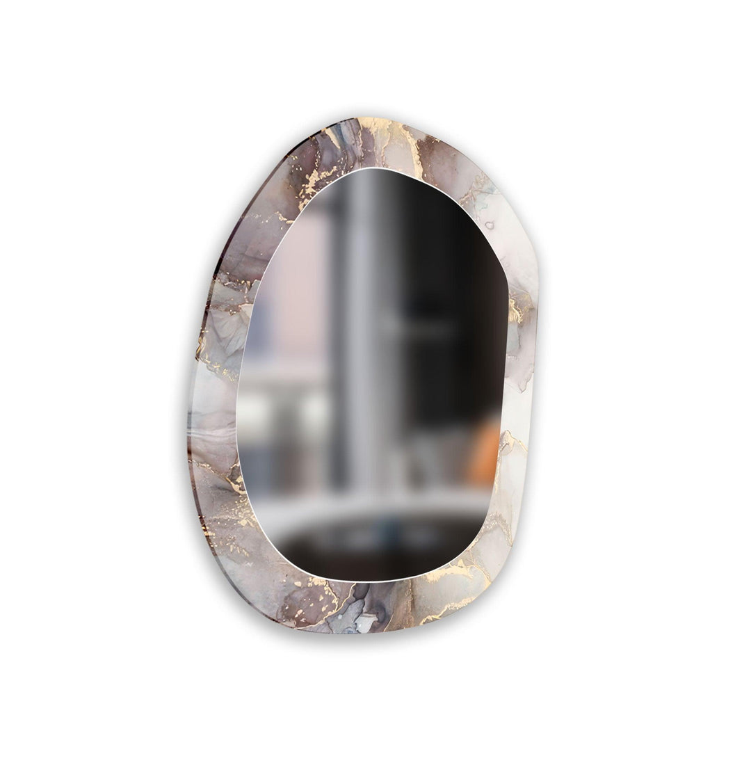 Mirrored wall art inspired by geometric elegance, perfect for adding depth and dimension
