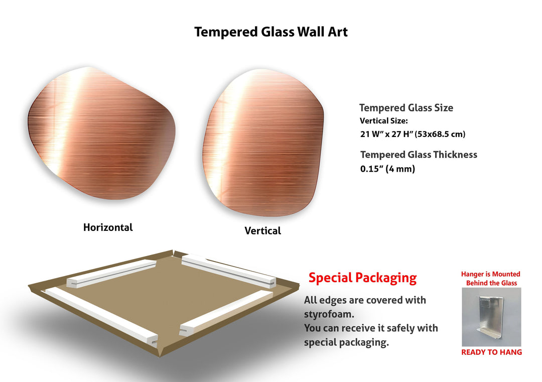Modern Orange Panel Glass Wall Art, Glass Printing Wall Art, Print photos on glass
