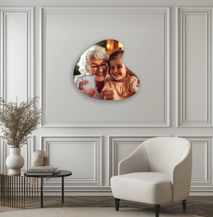 Individuelle Wandkunst aus Glas in Herzform