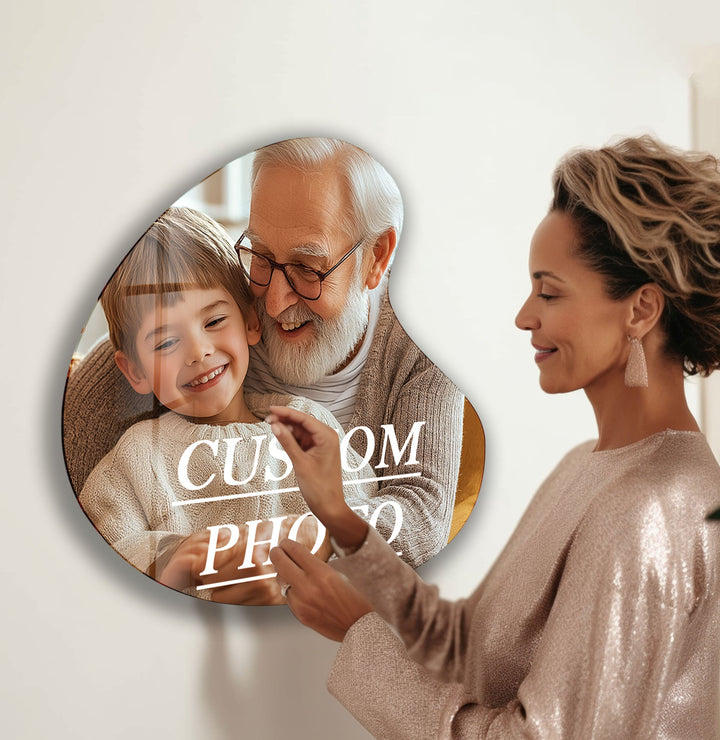Individuelle Wandkunst aus Glas in Herzform