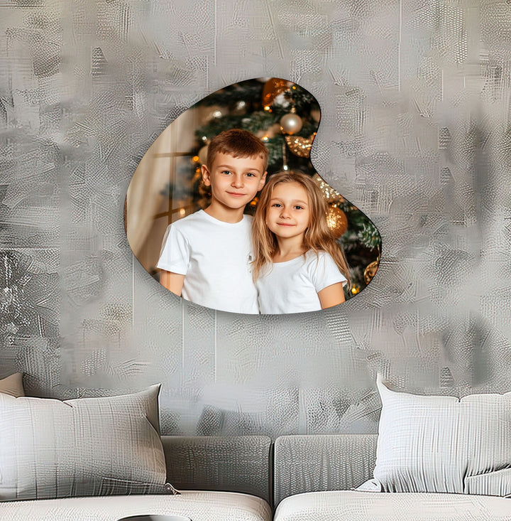 Individuelle Wandkunst aus Glas in Herzform