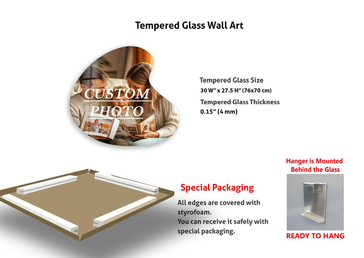 Individuelle Wandkunst aus Glas in Herzform