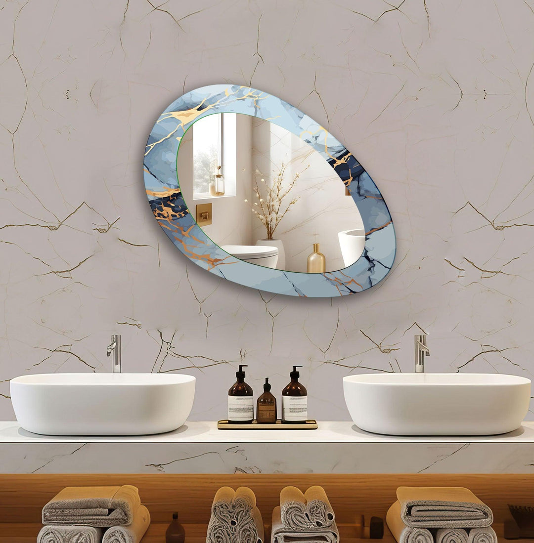 Decorative wall mirror with intricate detailing, perfect for enhancing any interior space
