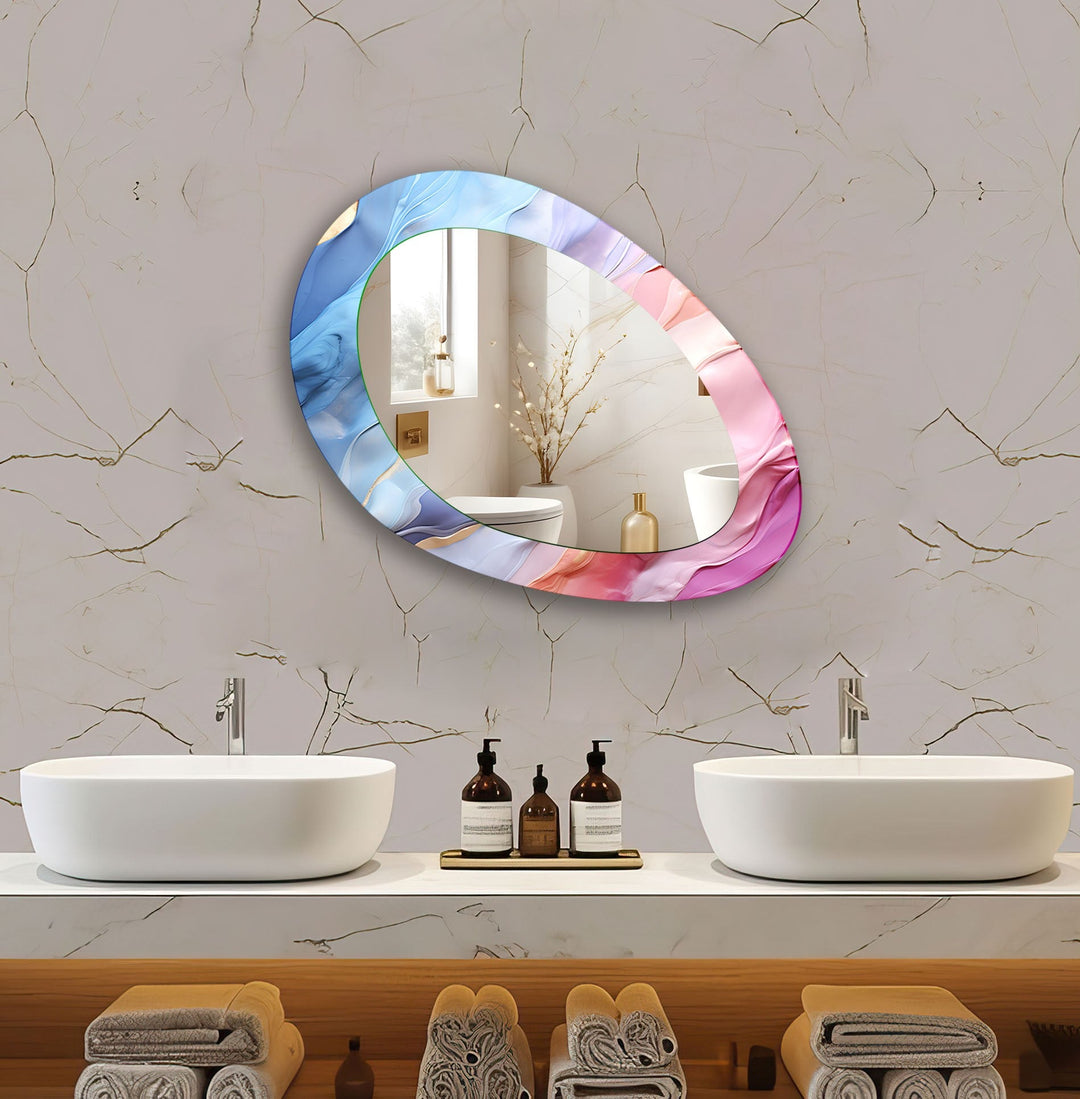Mirror wall decor combining artistic elements with practical functionality for a unique touch
