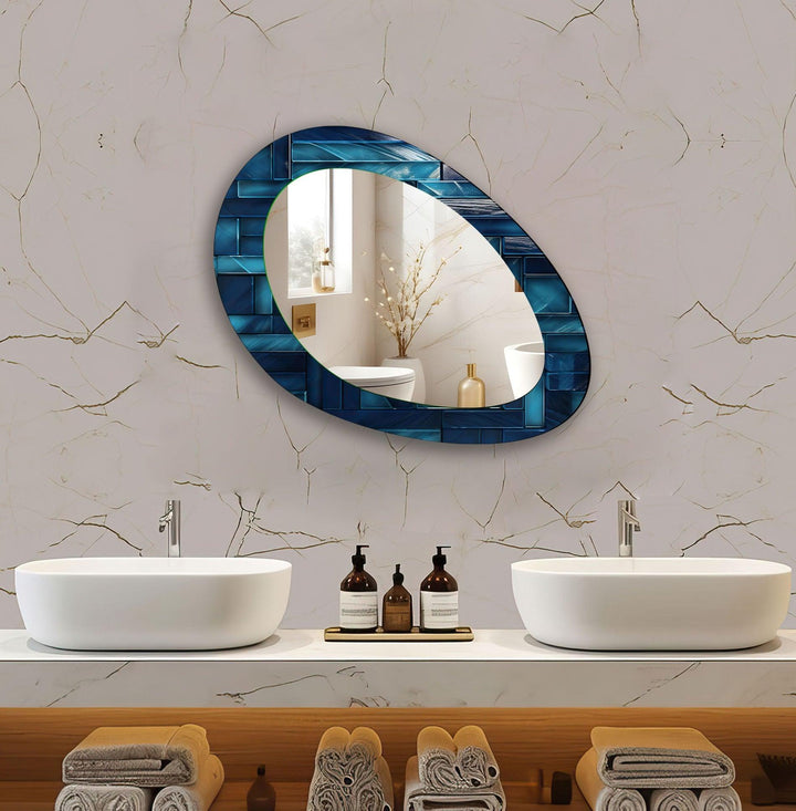 Wall mirrors designed with decorative accents to serve as both art and practicality
