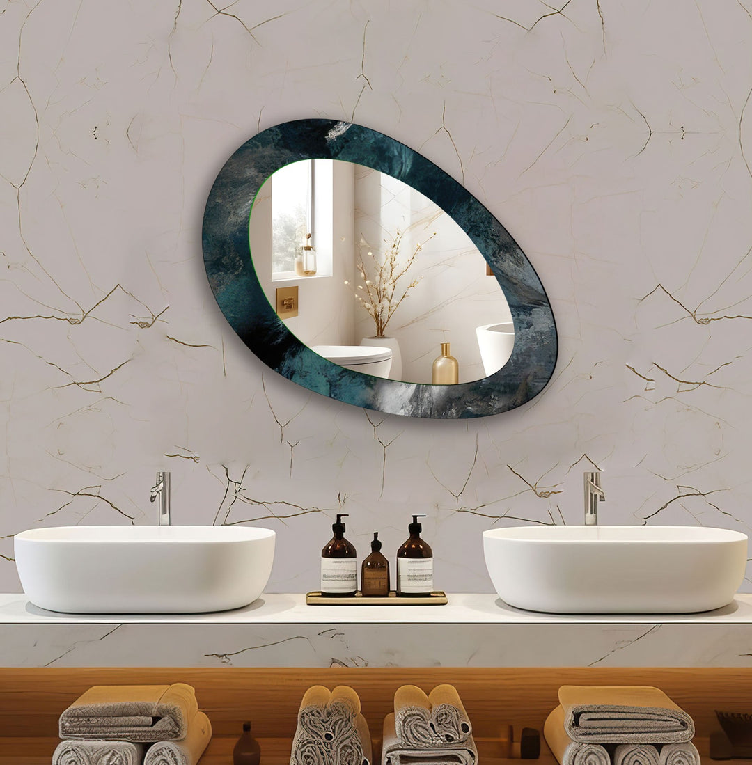 Mirrored wall art showcasing creative patterns and reflective designs for a contemporary touch
