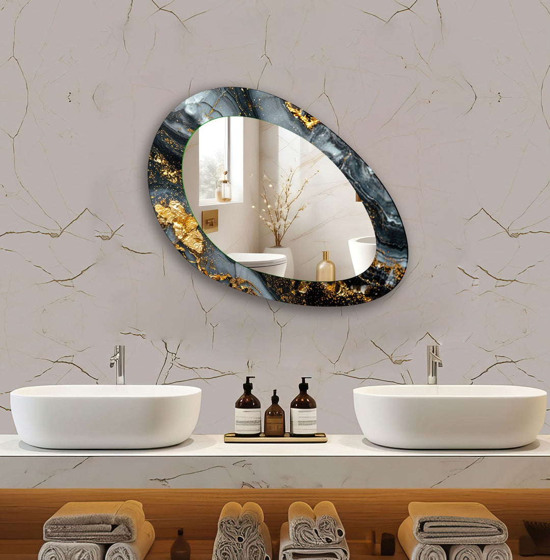 Mirror wall art inspired by geometric designs, adding sophistication to any decor style
