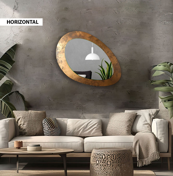 Moderner Wandspiegel aus Kupfer
