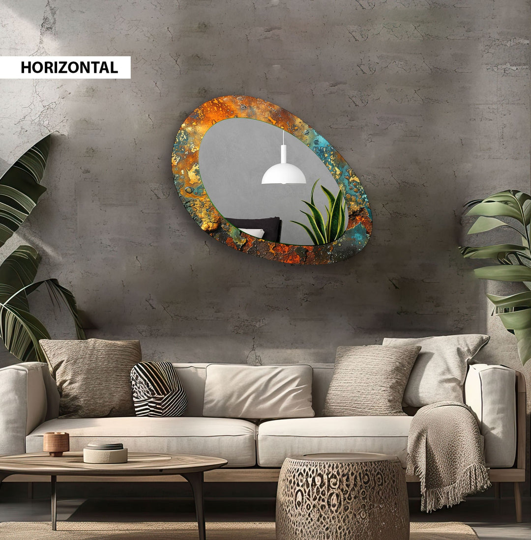 Mirror wall art inspired by abstract forms, perfect for adding a touch of artistic charm
