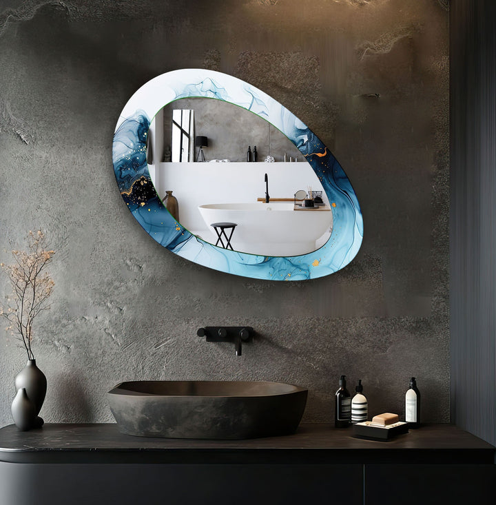 Mirror wall decor blending functionality and artistic design for versatile home styling
