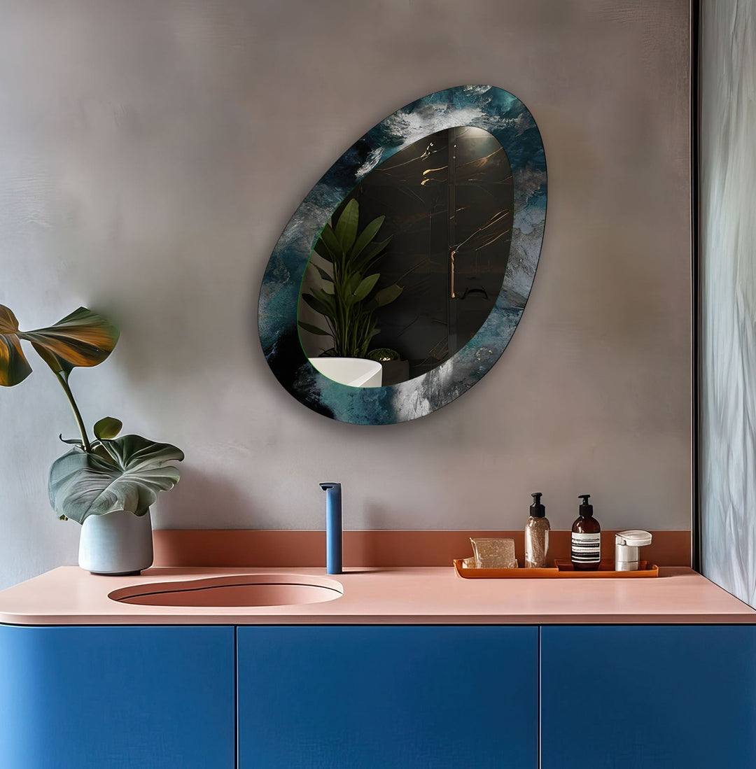Wall mirrors with artistic frames that serve as both functional and decorative pieces

