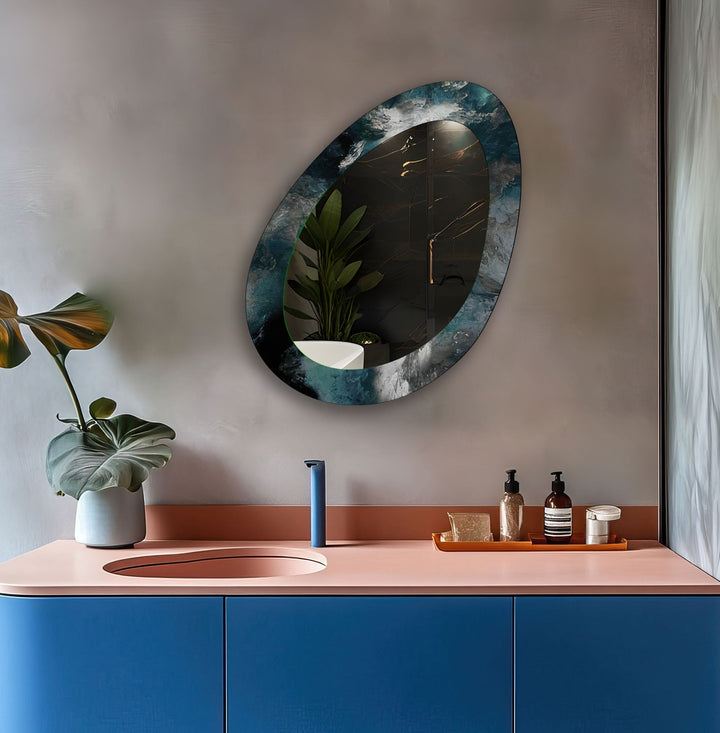 Wall mirrors with artistic frames that serve as both functional and decorative pieces
