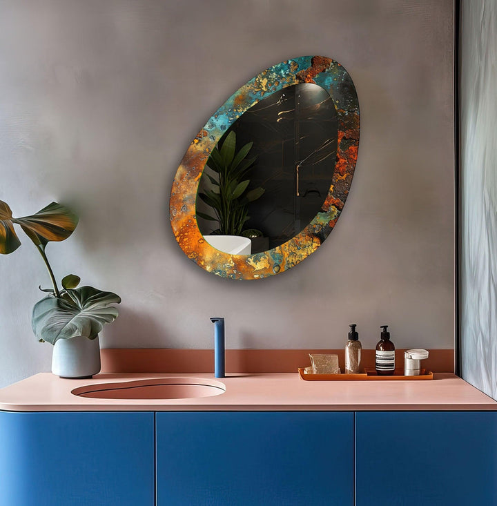 Stylish wall mirrors with ornate frames to create a luxurious and eye-catching feature
