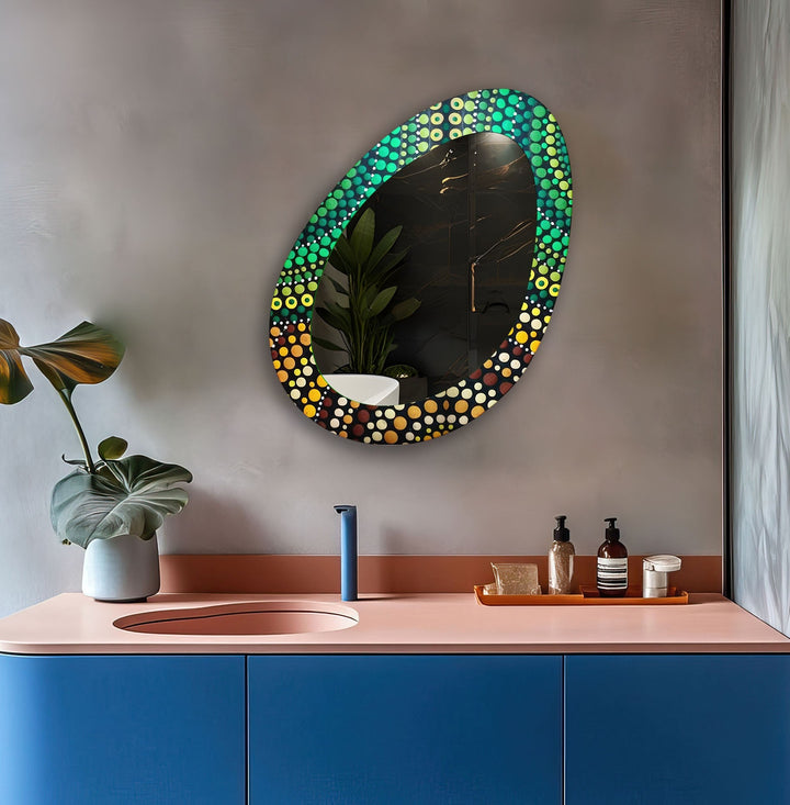 Mirror wall decor blending functionality and artistic design for versatile home styling
