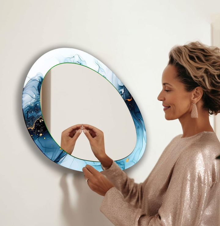 Wall mirrors designed with bold geometric shapes to make a striking statement
