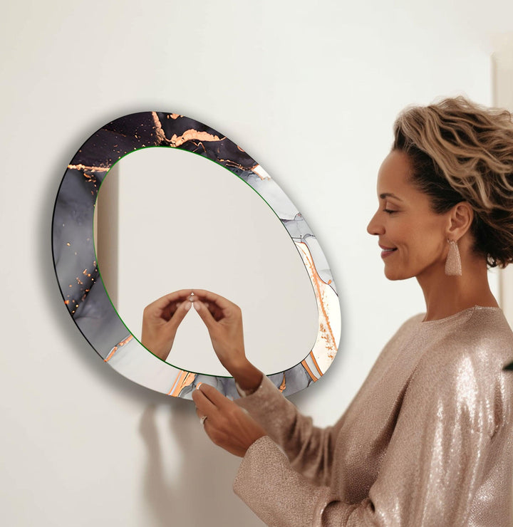 Mirror wall decor blending functionality and artistic design for versatile home styling
