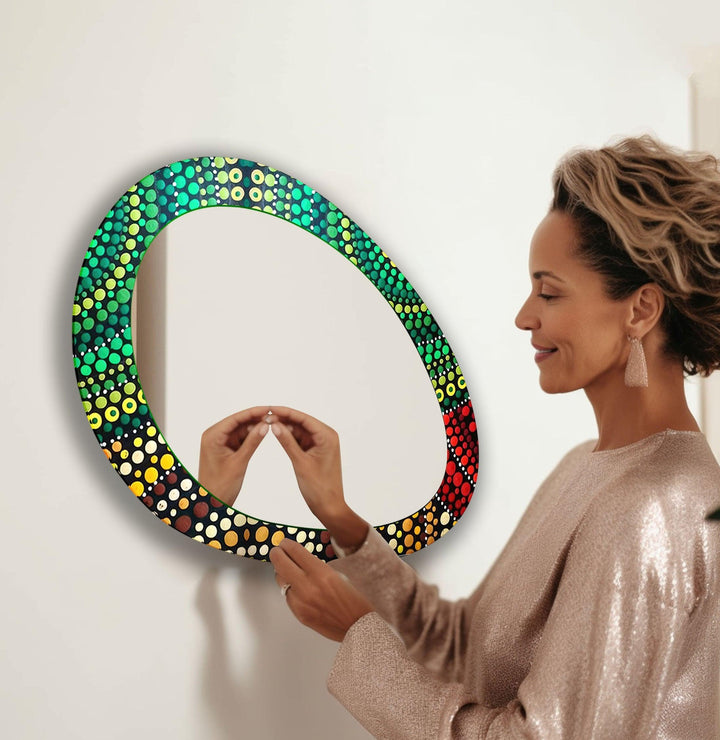 Wall mirrors designed with bold geometric shapes to make a striking statement
