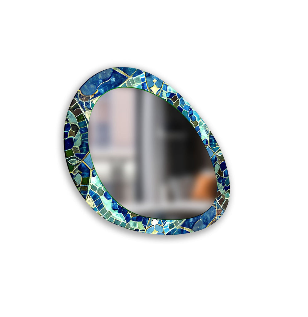 Mirrored wall art crafted with bold patterns for a modern and sophisticated touch
