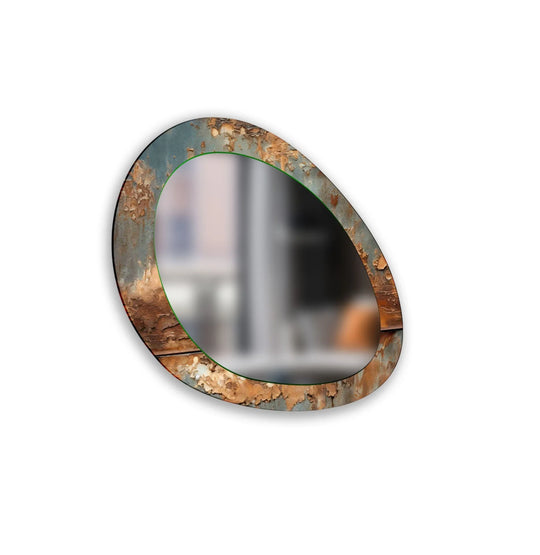Turquoise And Copper Long Wall Mirror - MyPhotoStation