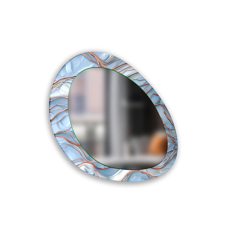 Mirrored wall art showcasing creative patterns and reflective designs for a contemporary touch
