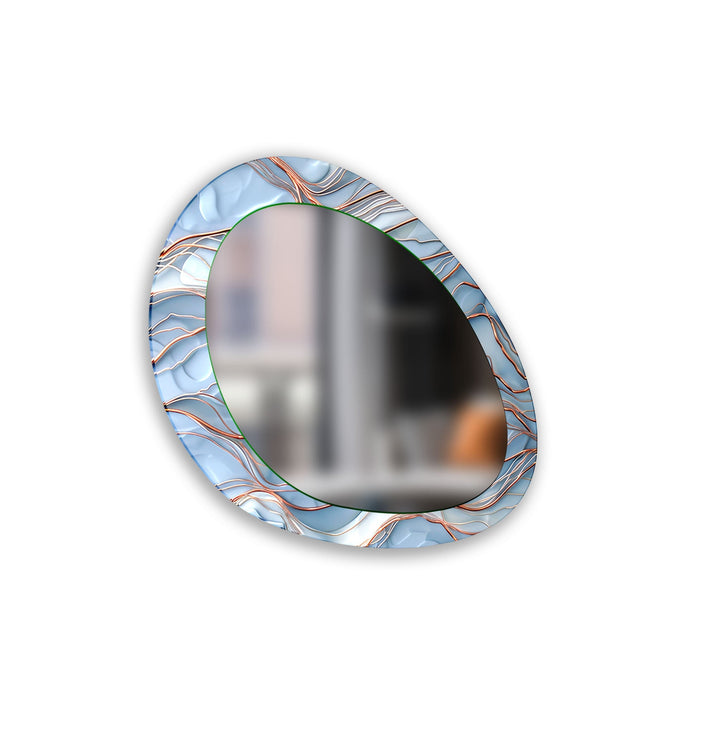 Mirrored wall art showcasing creative patterns and reflective designs for a contemporary touch
