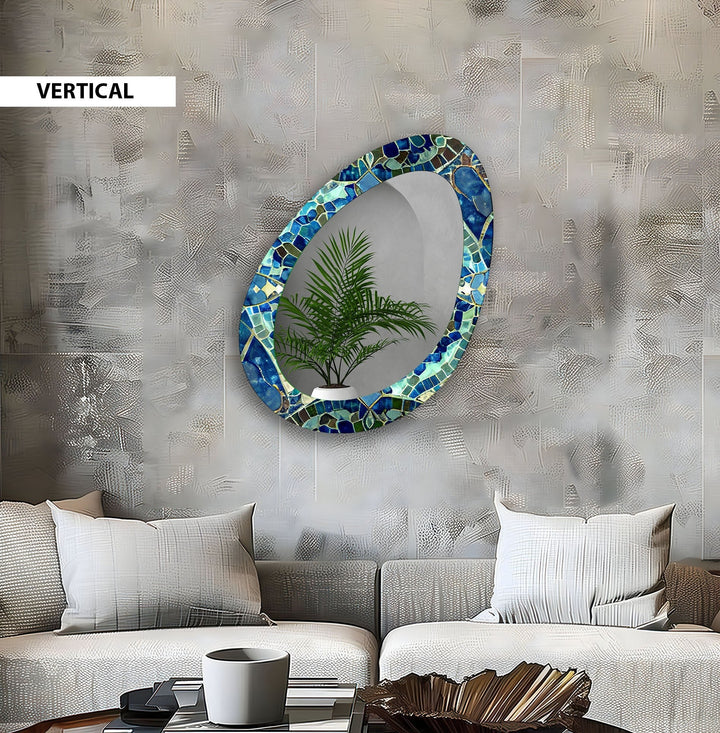 Decorative wall mirror with a contemporary design, perfect for adding elegance to any space

