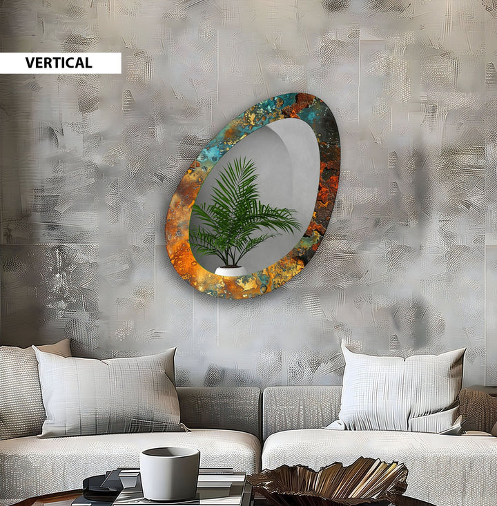 Decorative wall mirror with a contemporary design, perfect for adding elegance to any space
