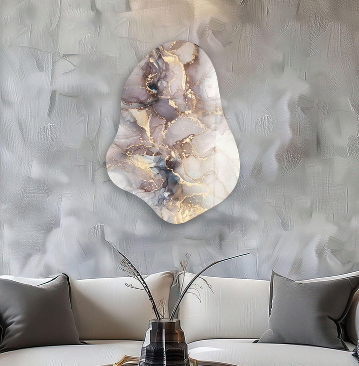 Light Brown Alcohol Ink Modern Glass Wall Art, art glass wall art, glass wall art pictures
