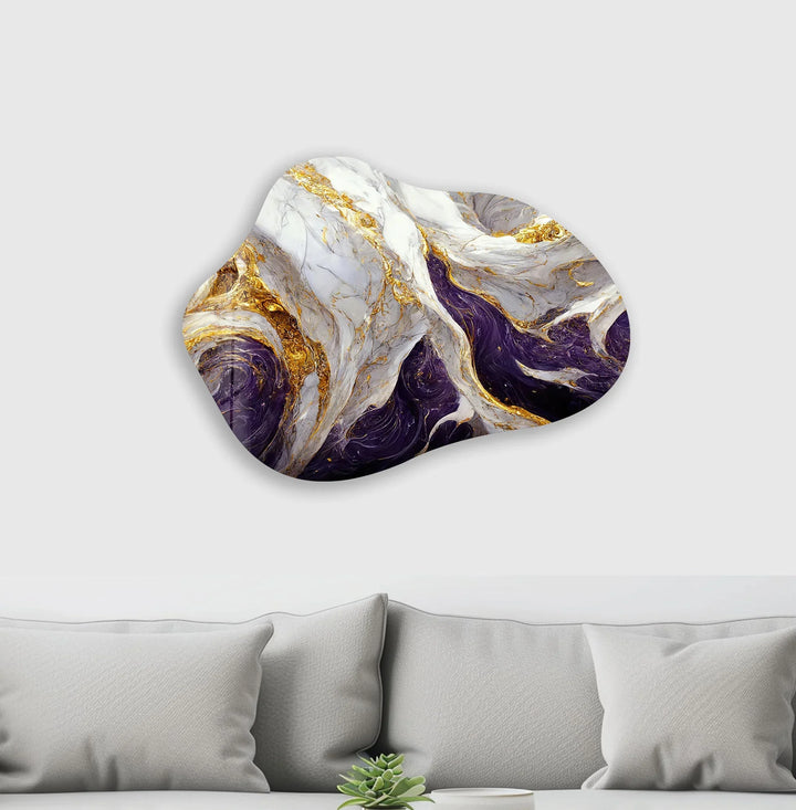 Stylish Gold Marble Glass Wall Art, Glass Printing Wall Art, Print photos on glass
