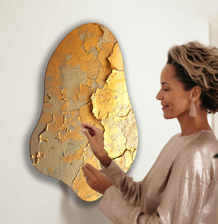 Elegant Gold Decorative Glass Wall Art, glass wall decor, glass wall art decor
