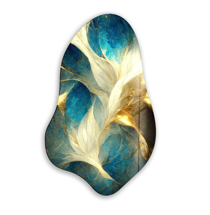 Stylish Green Marbled Glass Wall Art, Glass Printing Wall Art, Print photos on glass
