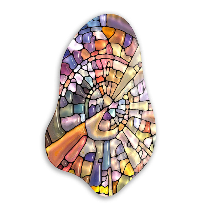 Stylish Colorful Stained Glass Wall Art, glass art painting, glass art for the Wall
