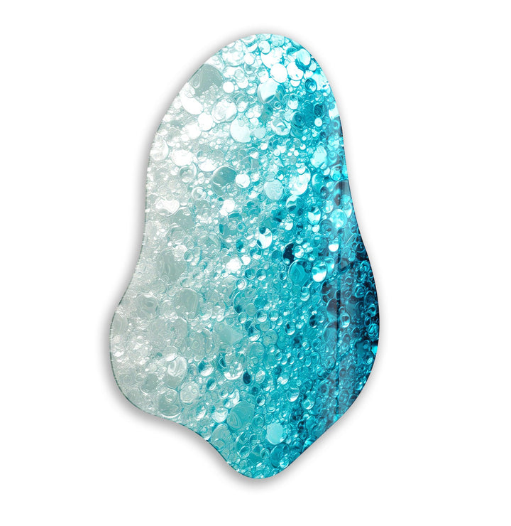 Unique Blue Abstarct Glass Wall Art, Glass Printing Wall Art, Print photos on glass

