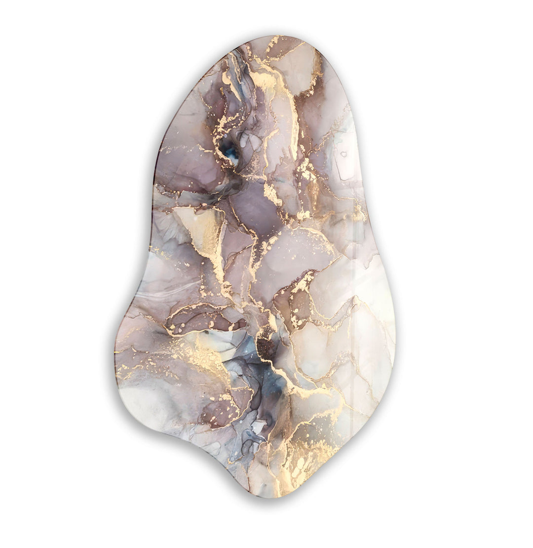 Light Brown Alcohol Ink Modern Glass Wall Art, Glass Printing Wall Art, Print photos on glass
