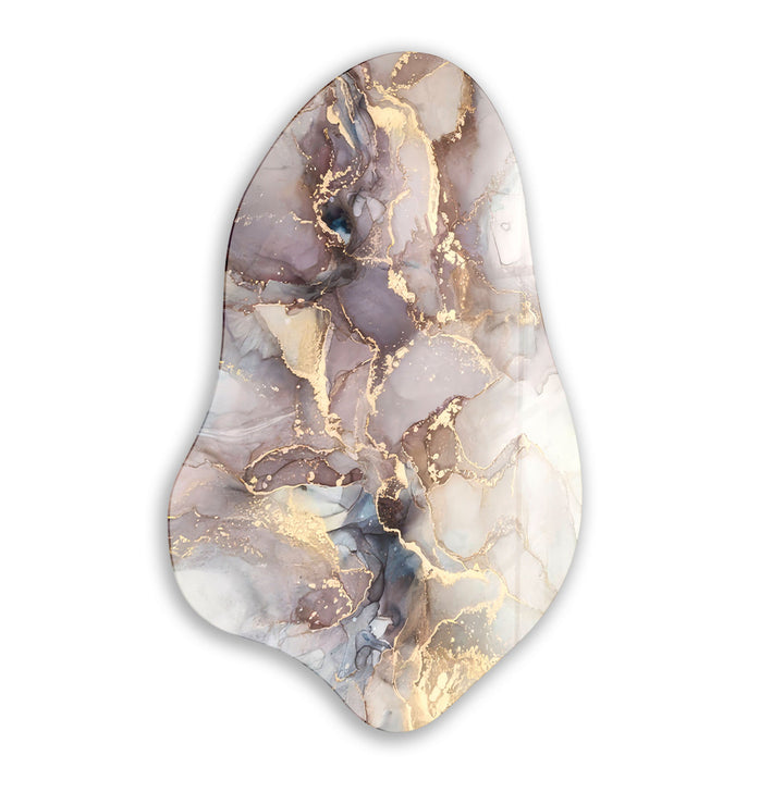 Light Brown Alcohol Ink Modern Glass Wall Art, Glass Printing Wall Art, Print photos on glass
