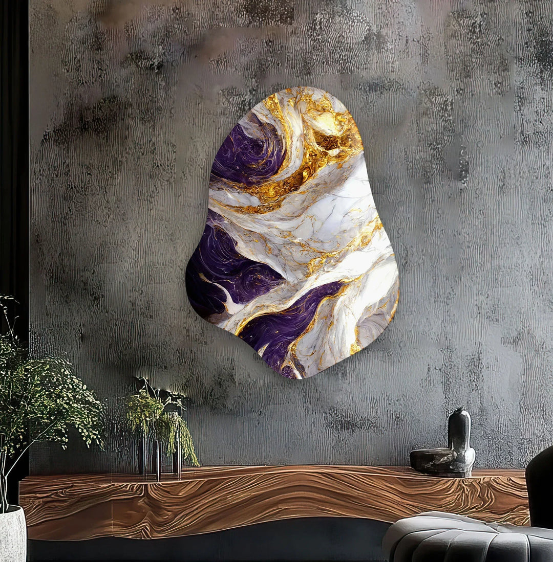 Stylish Gold Marble Glass Wall Art, photo print on glass, prints on glass wall art
