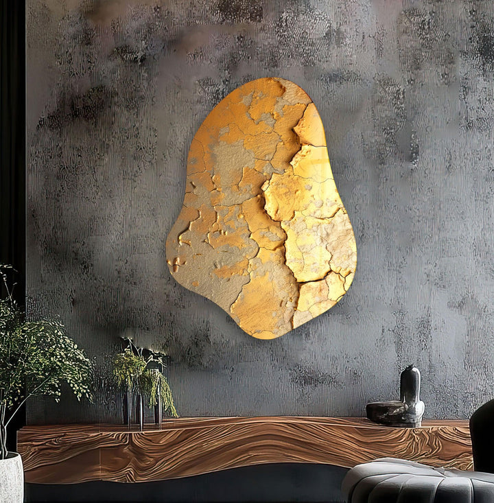 Elegant Gold Decorative Glass Wall Art, glass image printing, glass prints from photos
