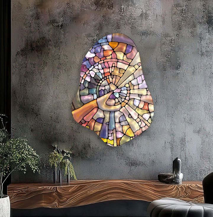 Stylish Colorful Stained Glass Wall Art, glass photo prints, glass picture prints
