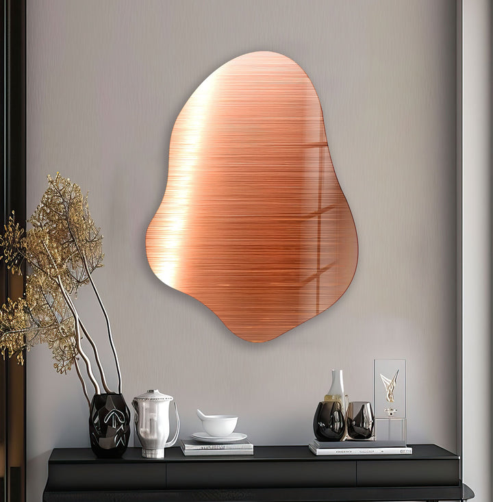 Rose Gold Panel Glass Wall Art, glass image printing, glass prints from photos
