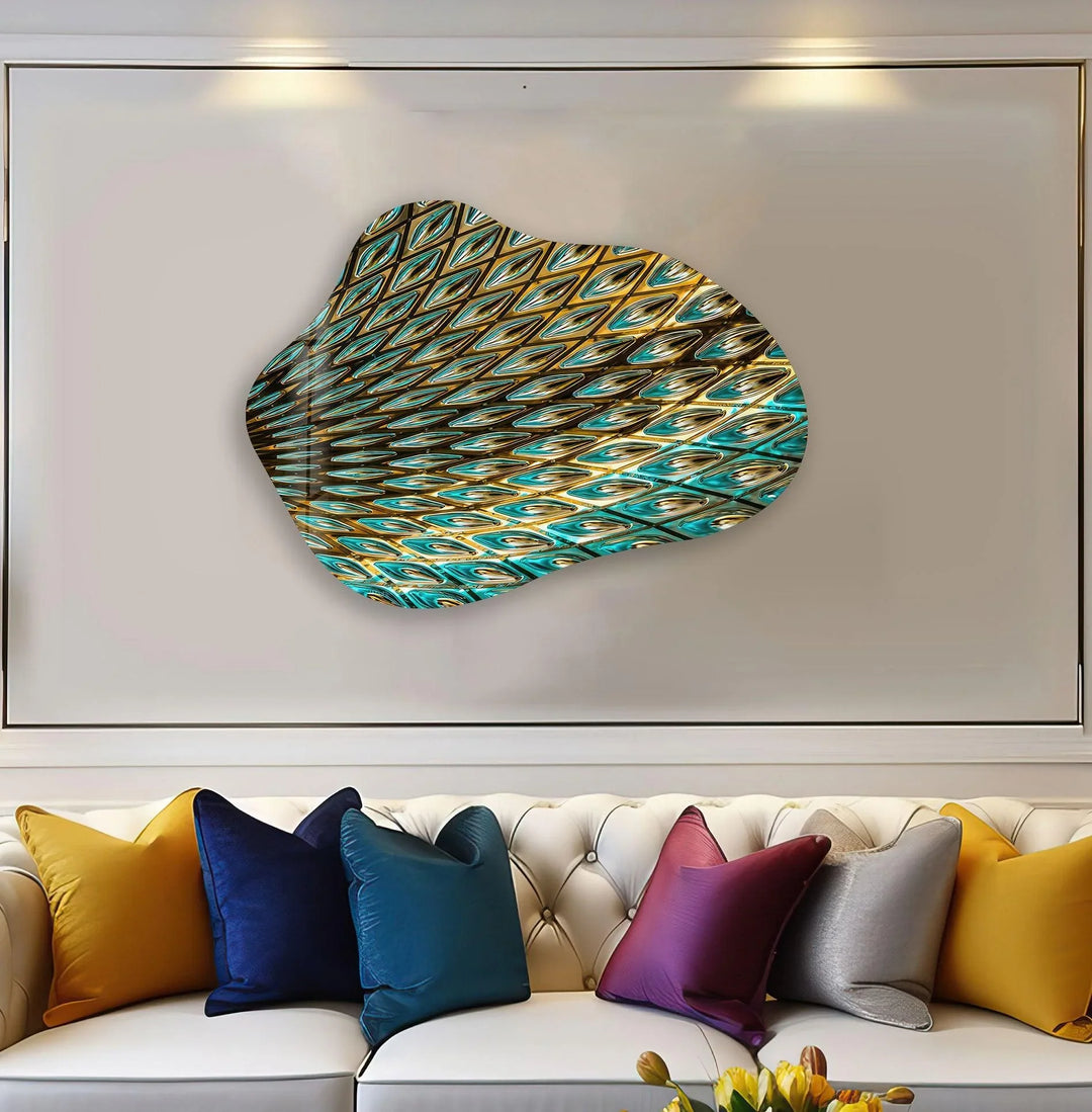 Stunning Green Stained Glass Wall Art, custom glass pictures, glass art prints
