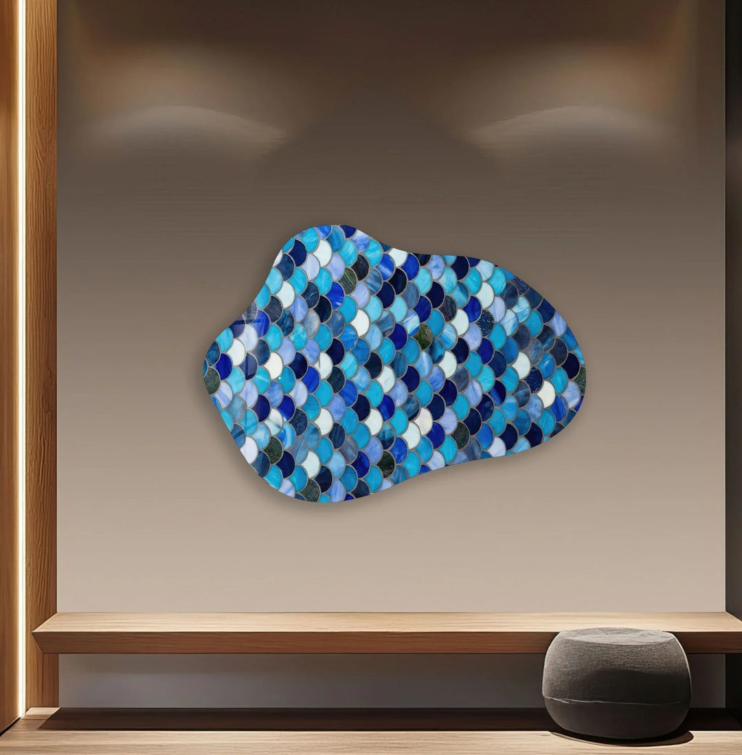 Stunning Blue Stained Glass Wall Art, art glass wall art, glass wall art pictures
