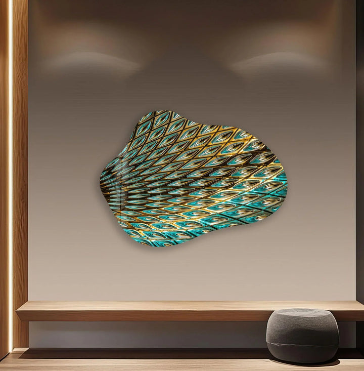Stunning Green Stained Glass Wall Art, large glass photo prints, glass wall photos
