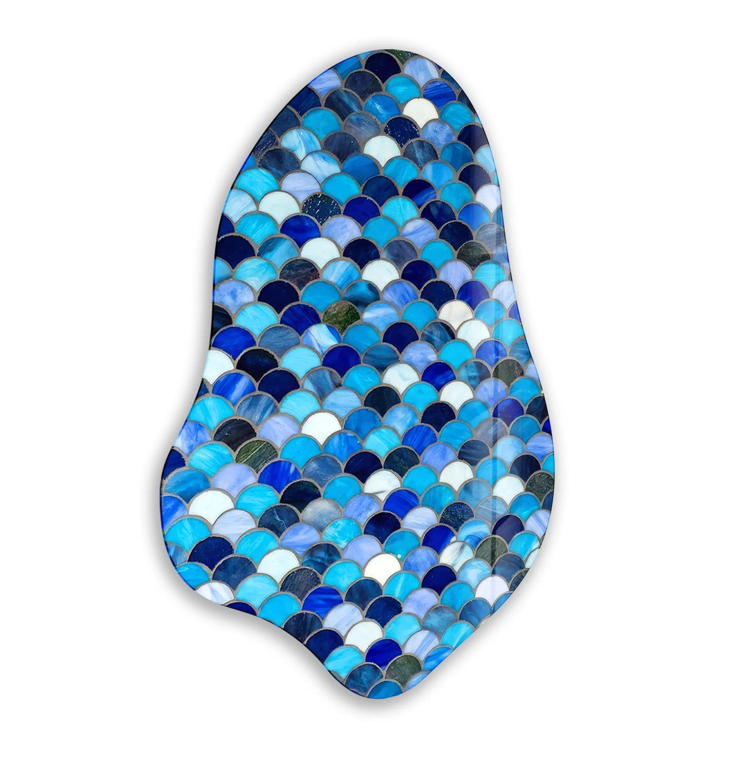 Stunning Blue Stained Glass Wall Art, glass image printing, glass prints from photos
