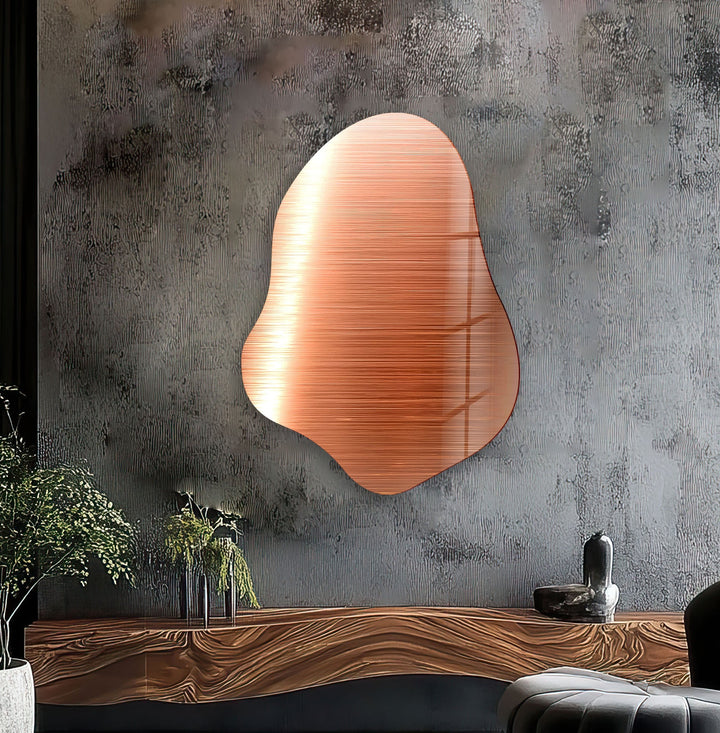 Rose Gold Panel Glass Wall Art, glass photo prints, glass picture prints
