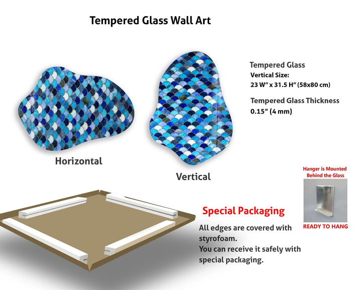 Stunning Blue Stained Glass Wall Art, glass pictures for Wall, glass prints wall art
