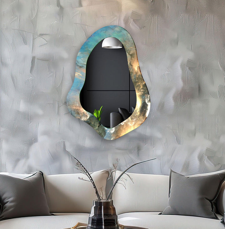 Mirror wall art featuring unique designs that blend functionality with artistic elegance
